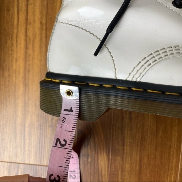 Dr. Martens White 1460 W Lace Up Combat Booth Leather Size 5 - Picture 12 of 13